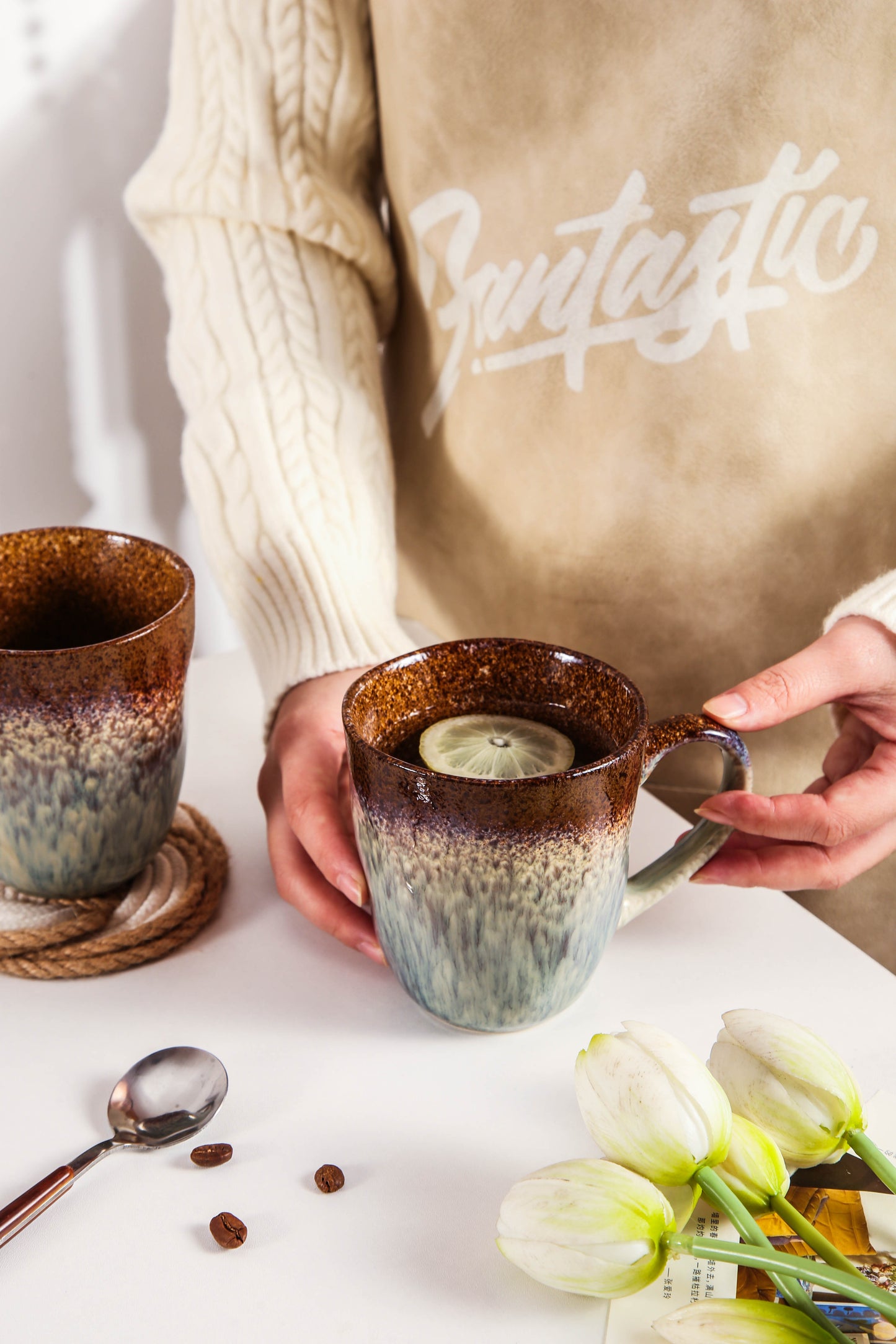 Espresso Stone Organic Mug Set