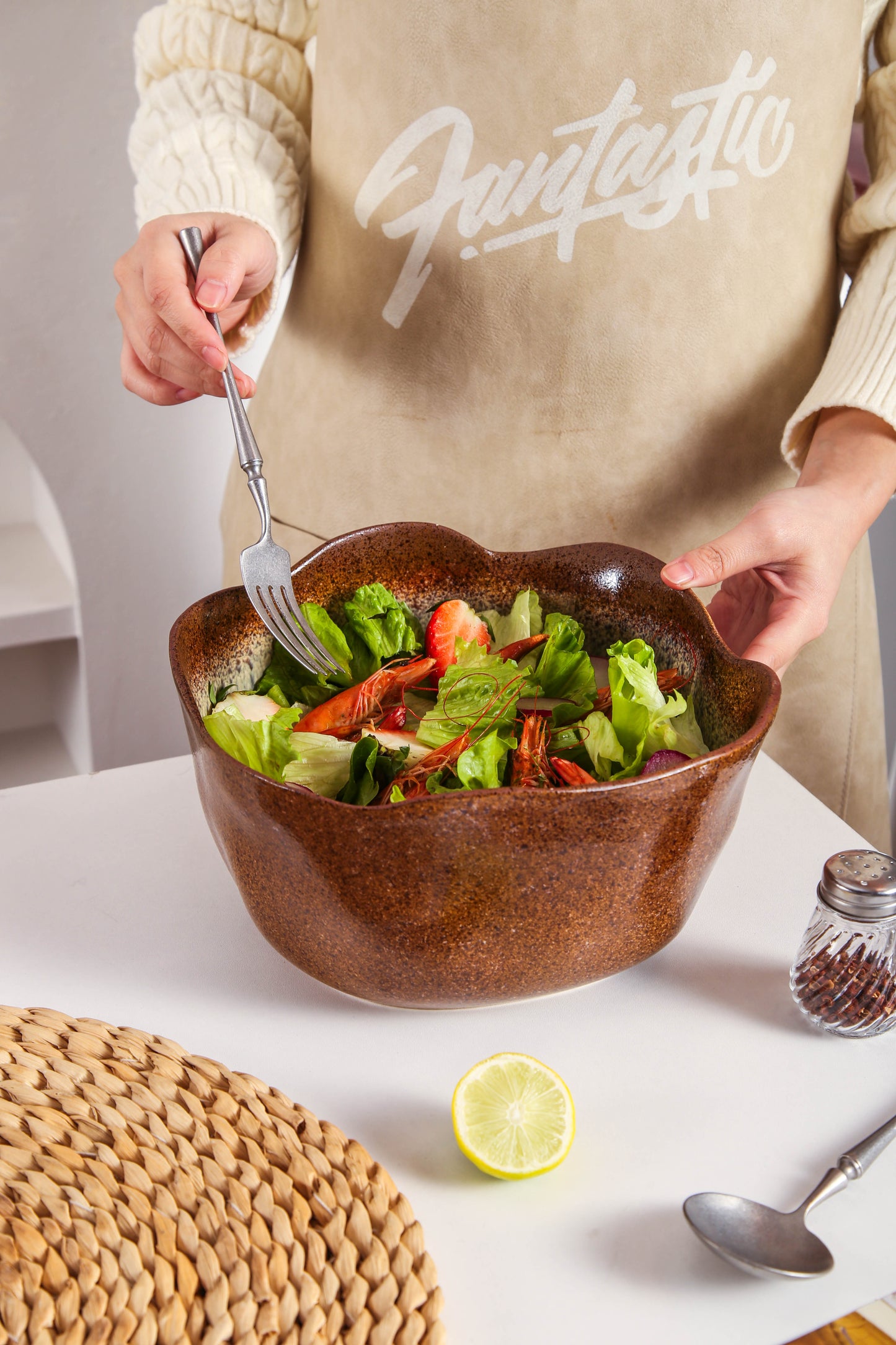 Espresso Stone Organic Deep Bowl Set