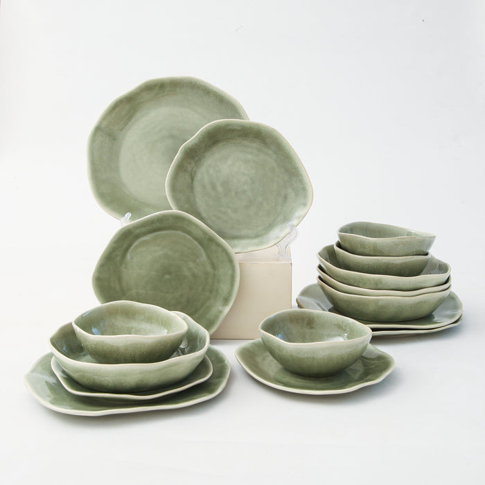 Royal Olive 16-Piece Organic Dinnerware Set