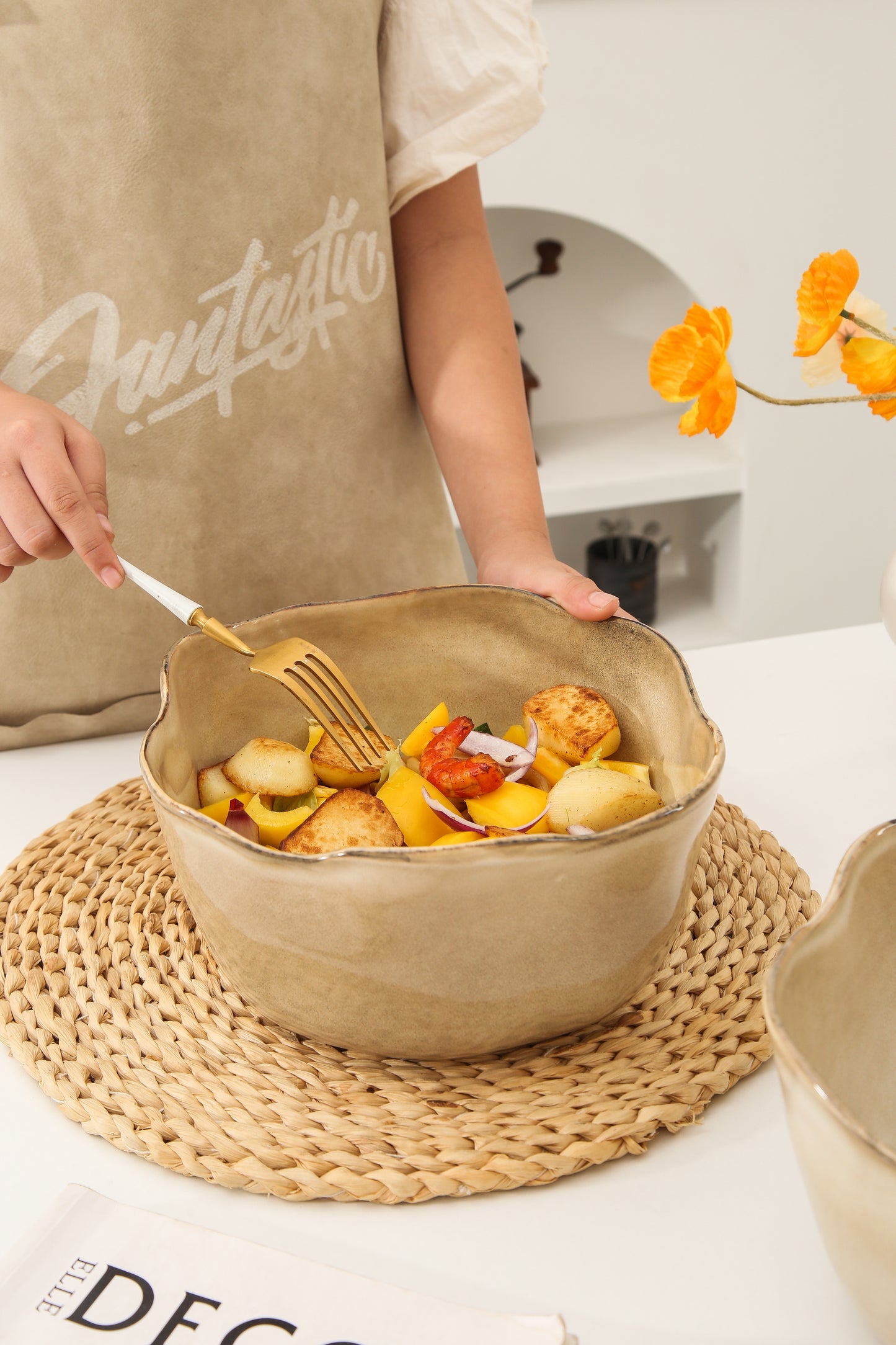 2 pcs Organic Deep Bowl-Crema