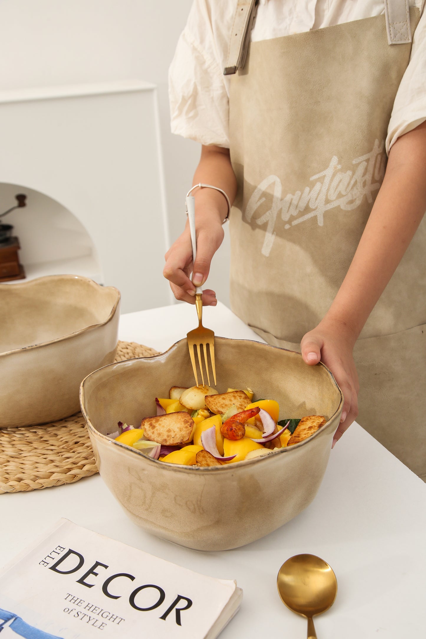 2 pcs Organic Deep Bowl-Crema