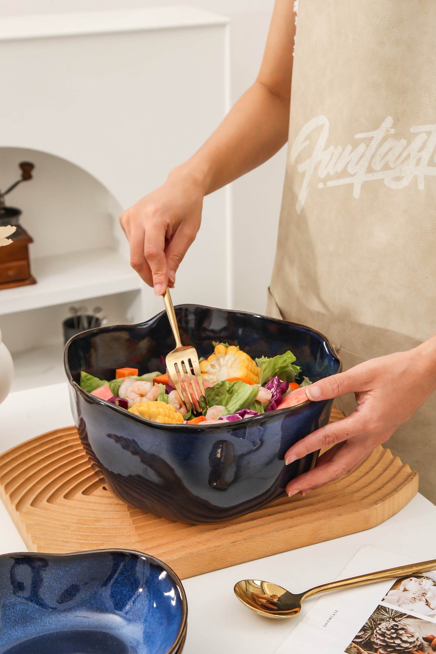 2 pcs Organic Deep Bowl- Ocean Blue