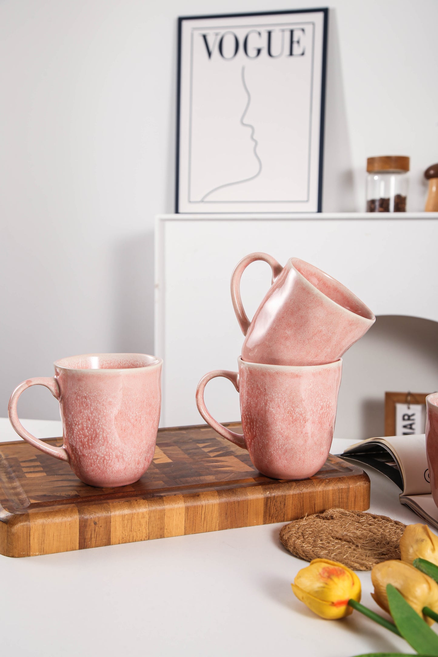 Rose Pink Organic Mug Set