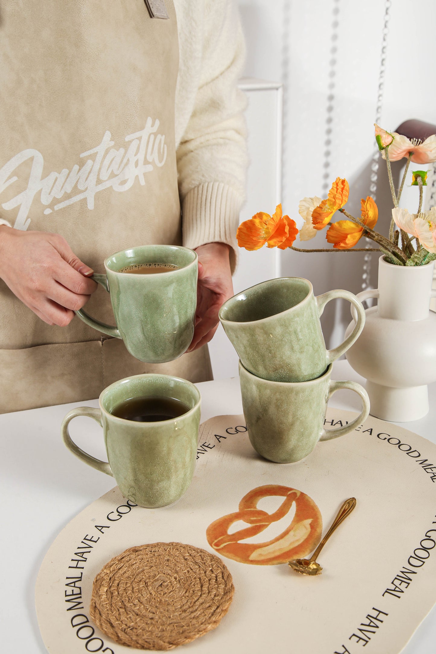 Royal Olive Organic Mug Set
