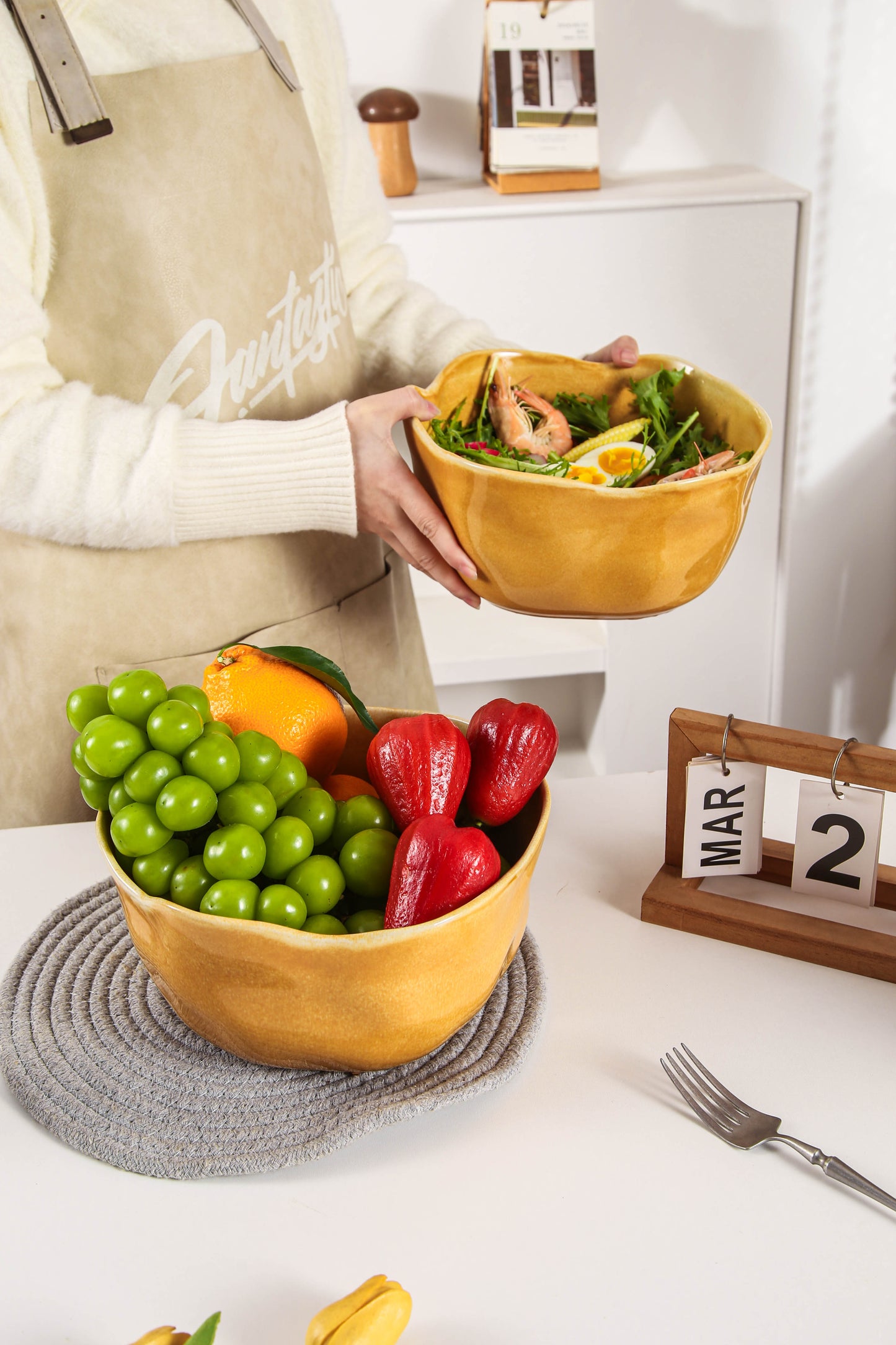 Golden Amber Organic Deep Bowl Set