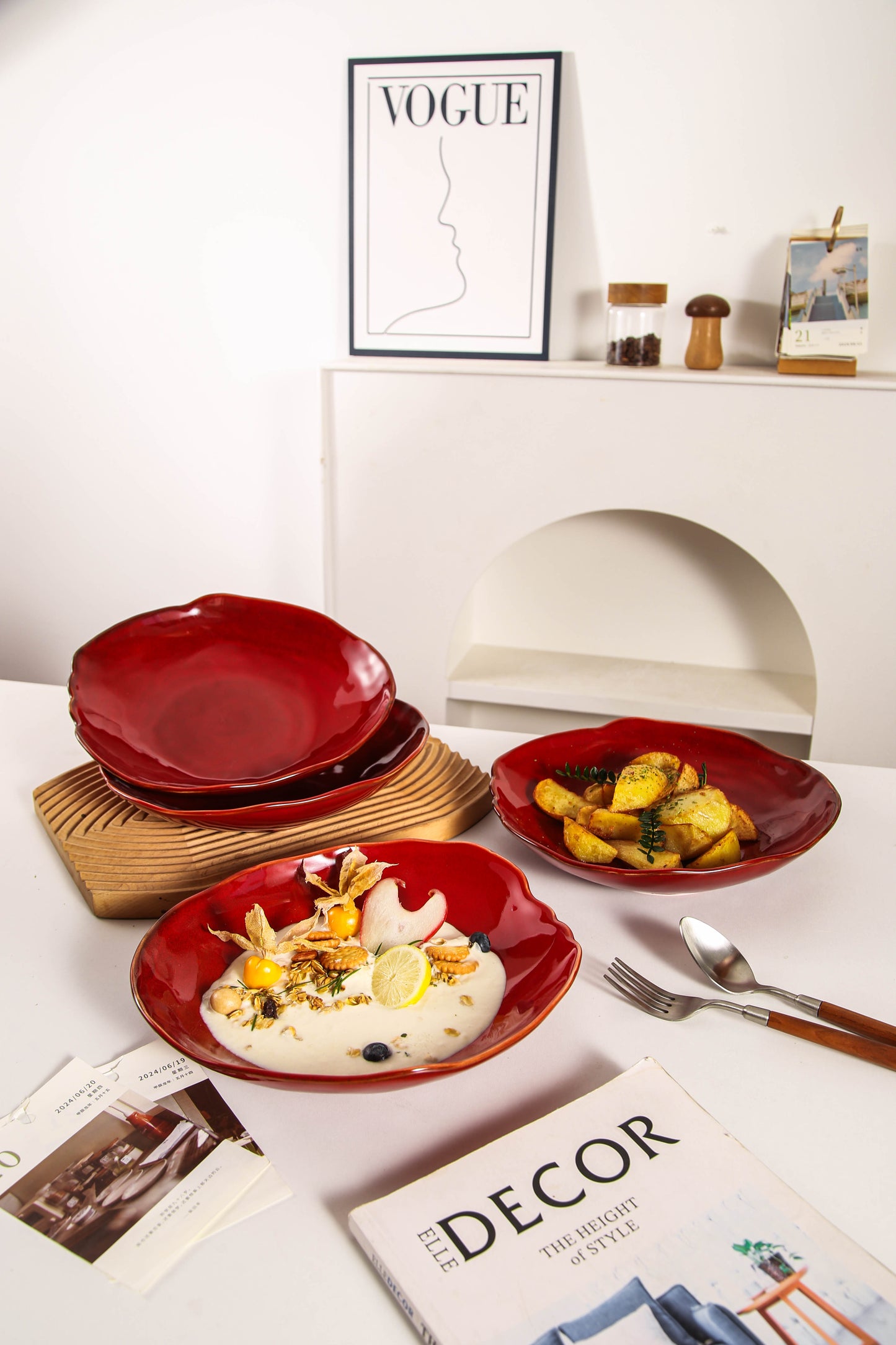Garnet Rouge Organic Deep Plate Set