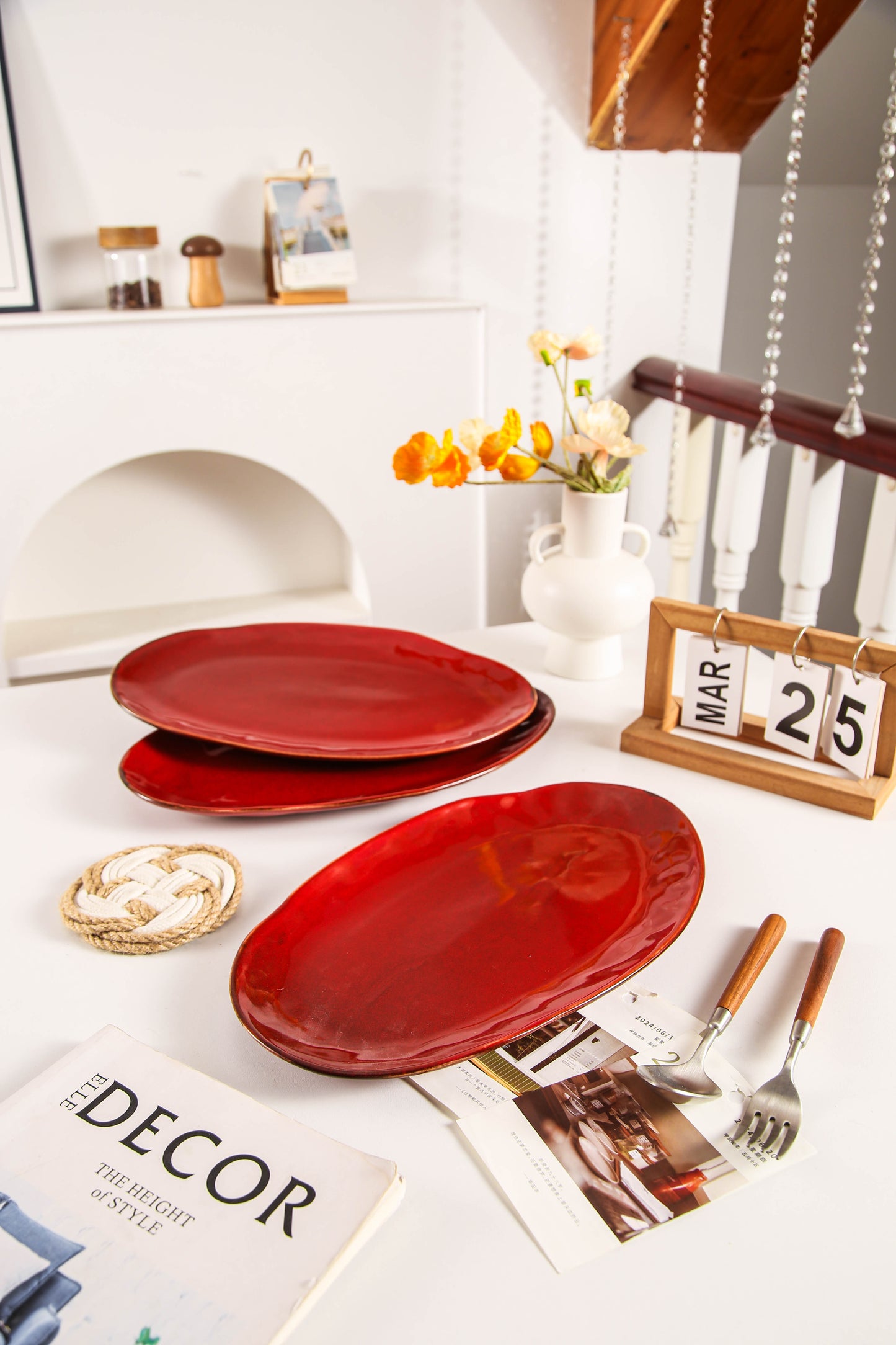 Garnet Rouge Organic Serving Platter Set