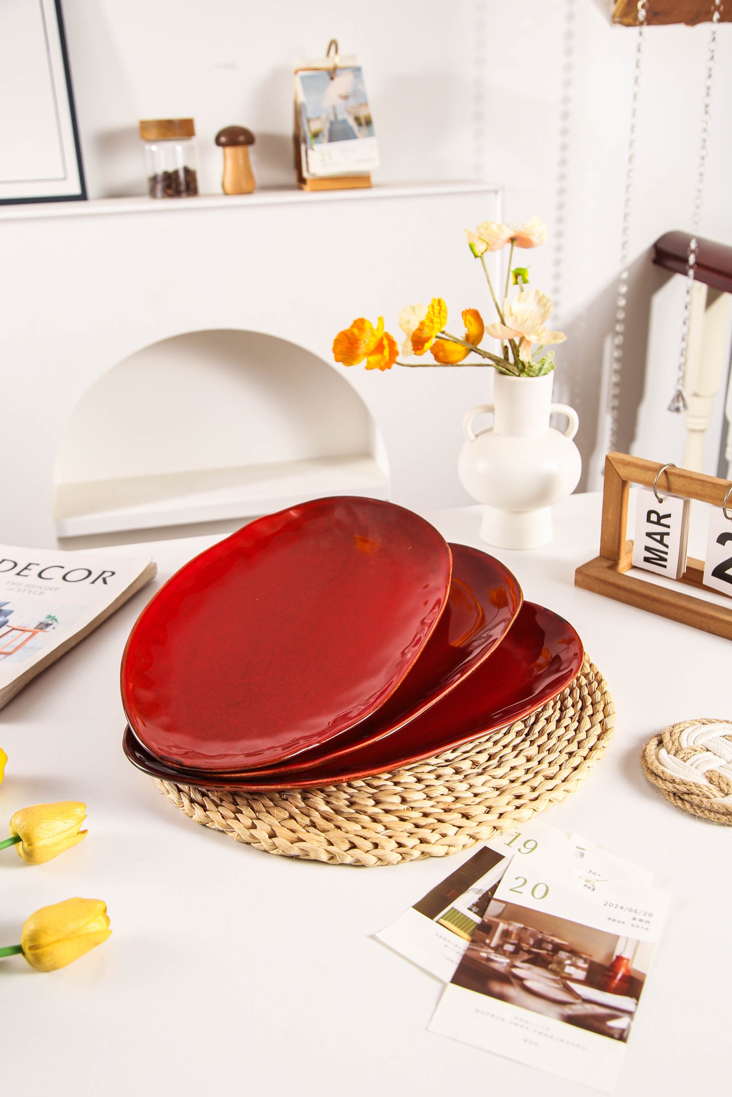 Garnet Rouge Organic Serving Platter Set