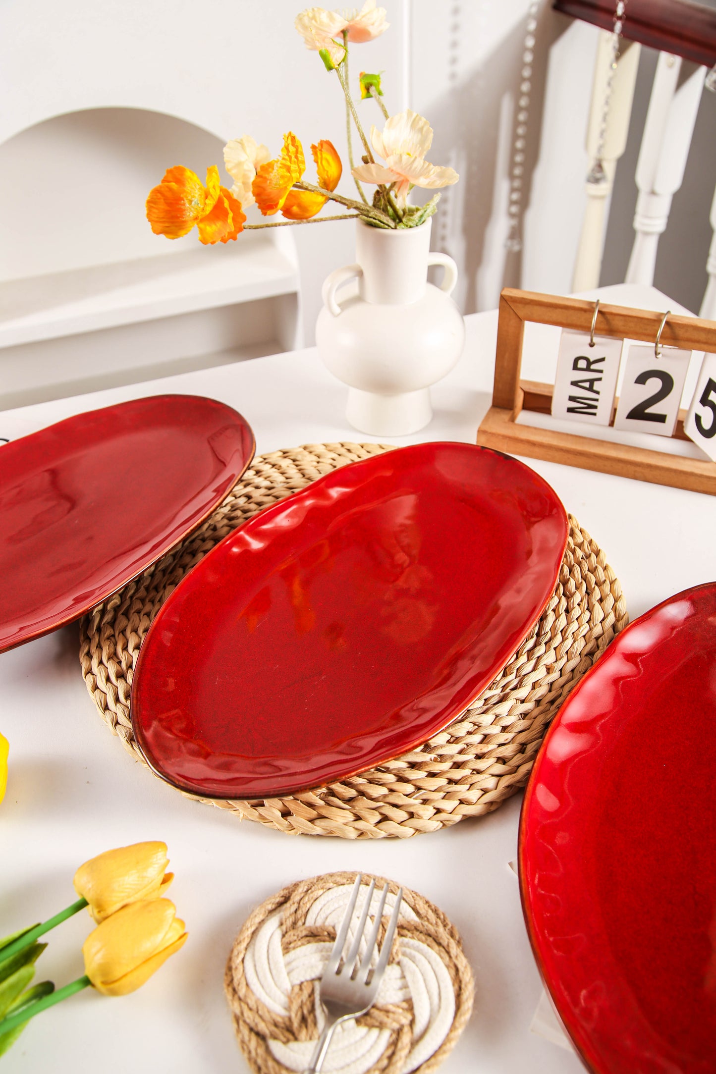 Garnet Rouge Organic Serving Platter Set