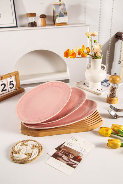 Rose Pink Organic Serving Platter Set