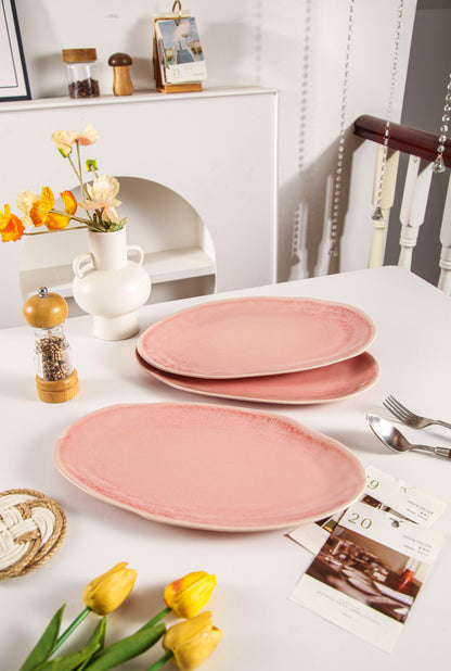 Rose Pink Organic Serving Platter Set