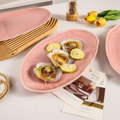 Rose Pink Organic Serving Platter Set