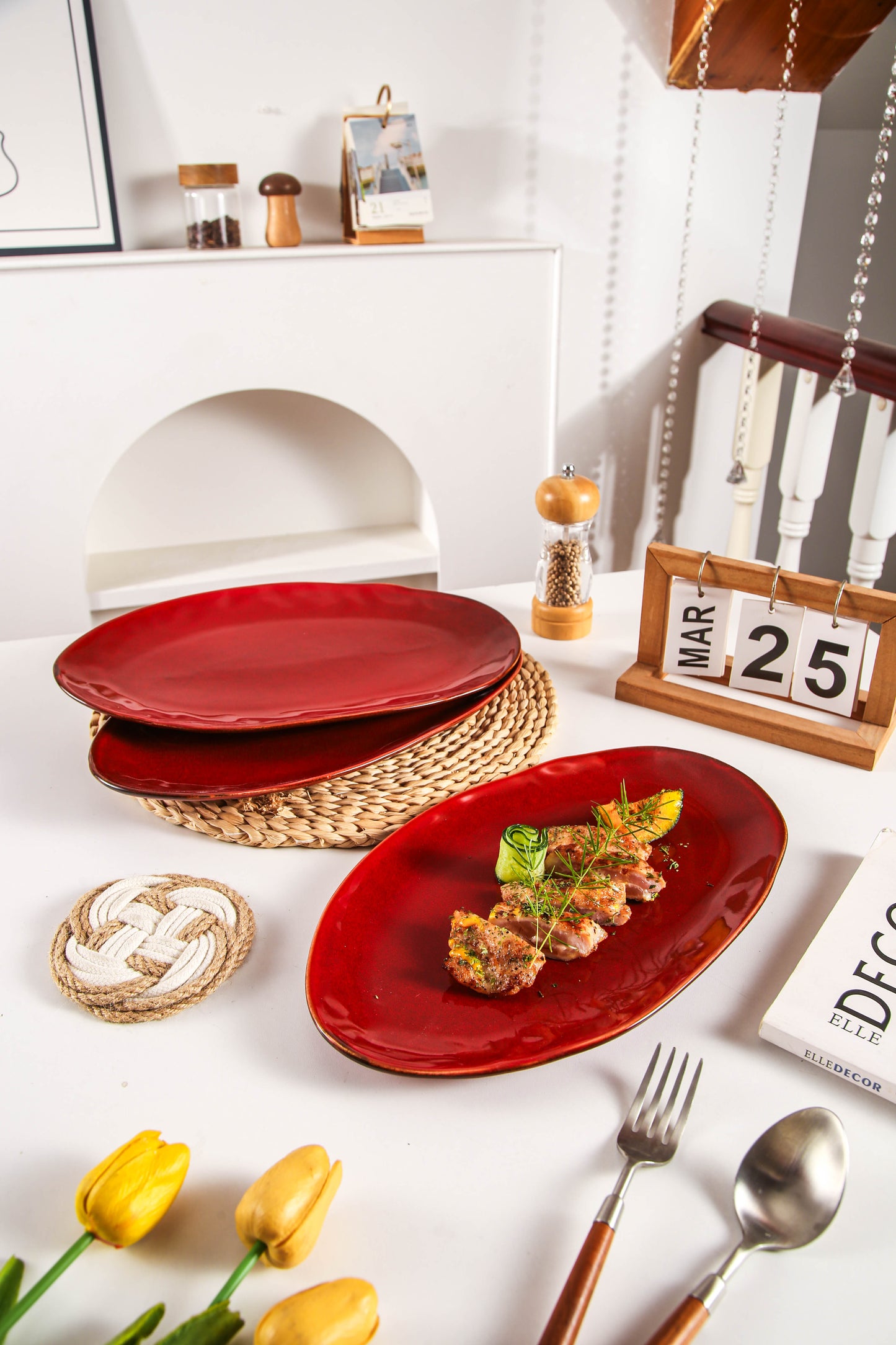 Garnet Rouge Organic Serving Platter Set