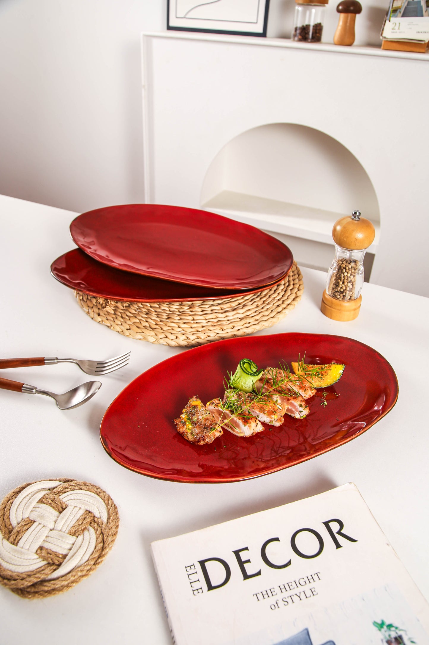 Garnet Rouge Organic Serving Platter Set