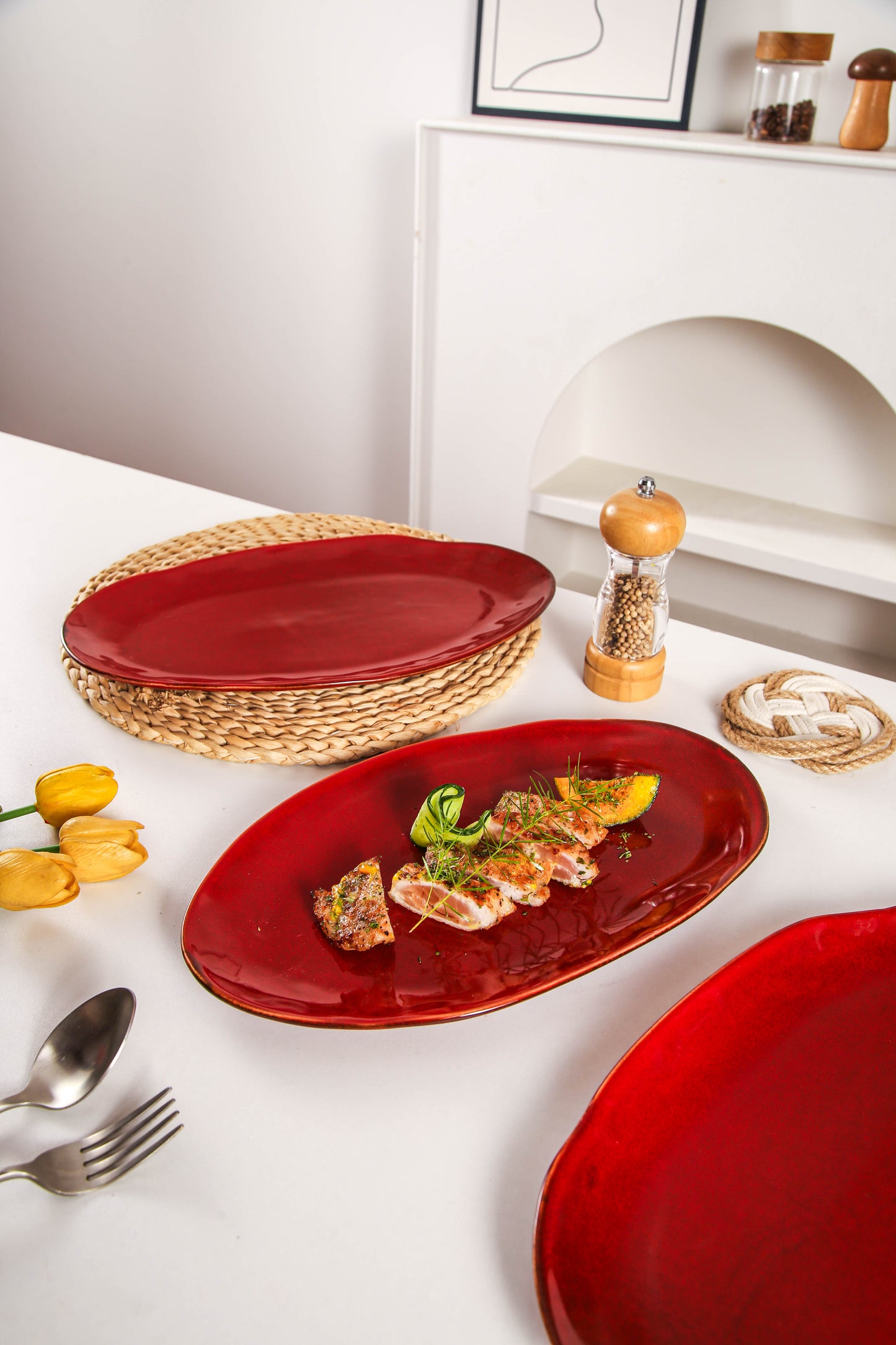 Garnet Rouge Organic Serving Platter Set
