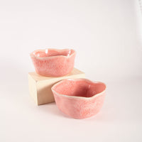 Rose Pink Organic Deep Bowl Set