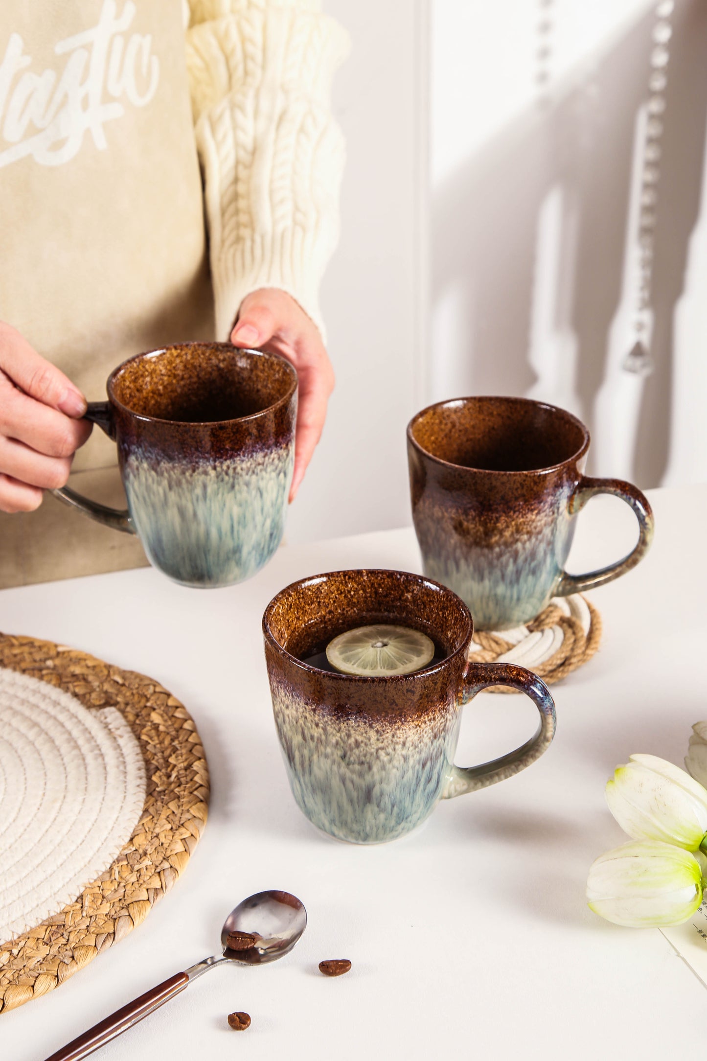 Espresso Stone Organic Mug Set