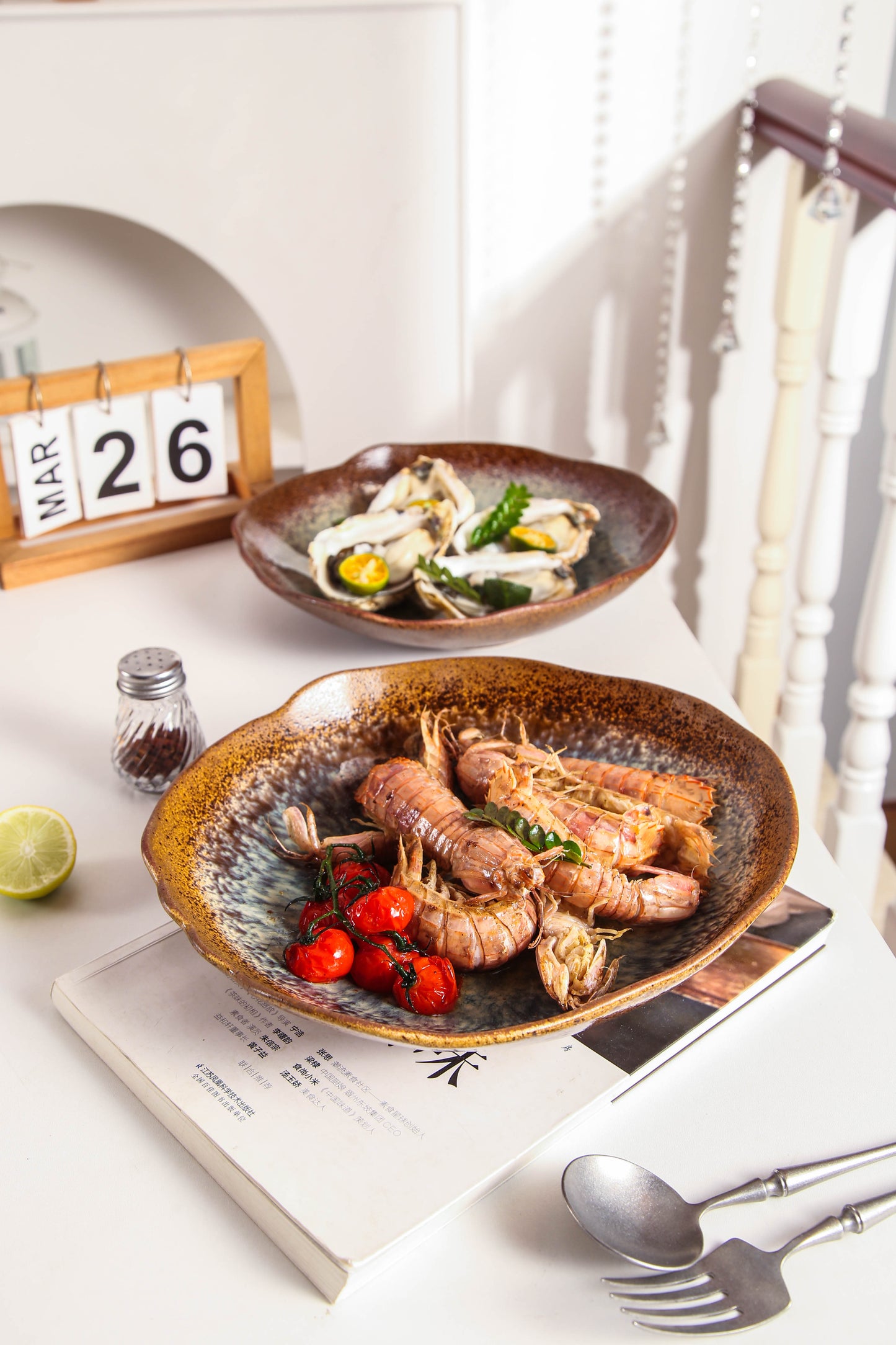 Espresso Stone Organic Deep Plate Set
