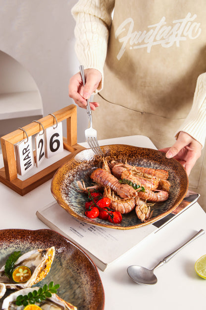 Espresso Stone Organic Deep Plate Set