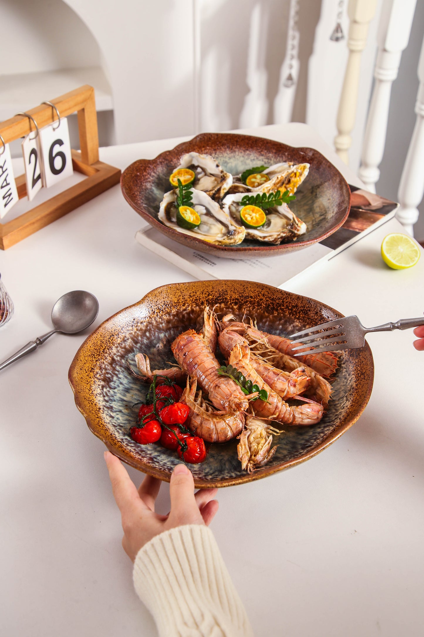 Espresso Stone Organic Deep Plate Set