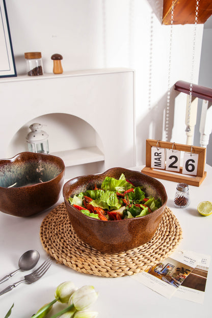 Espresso Stone Organic Deep Bowl Set