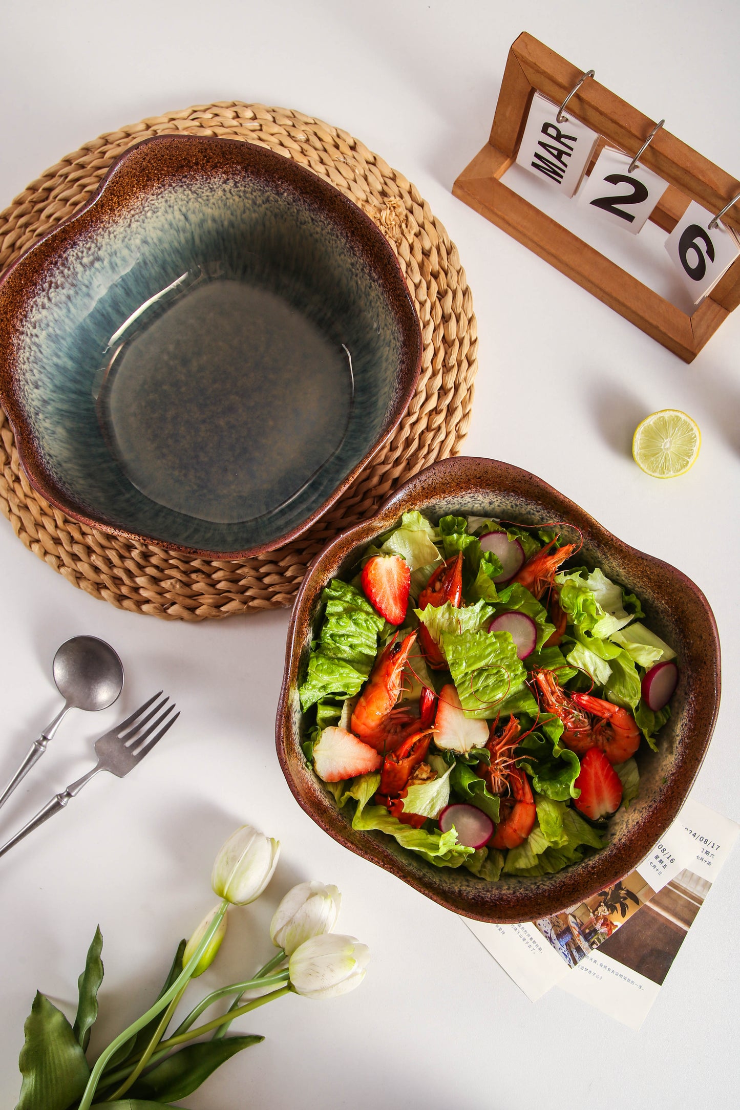 Espresso Stone Organic Deep Bowl Set