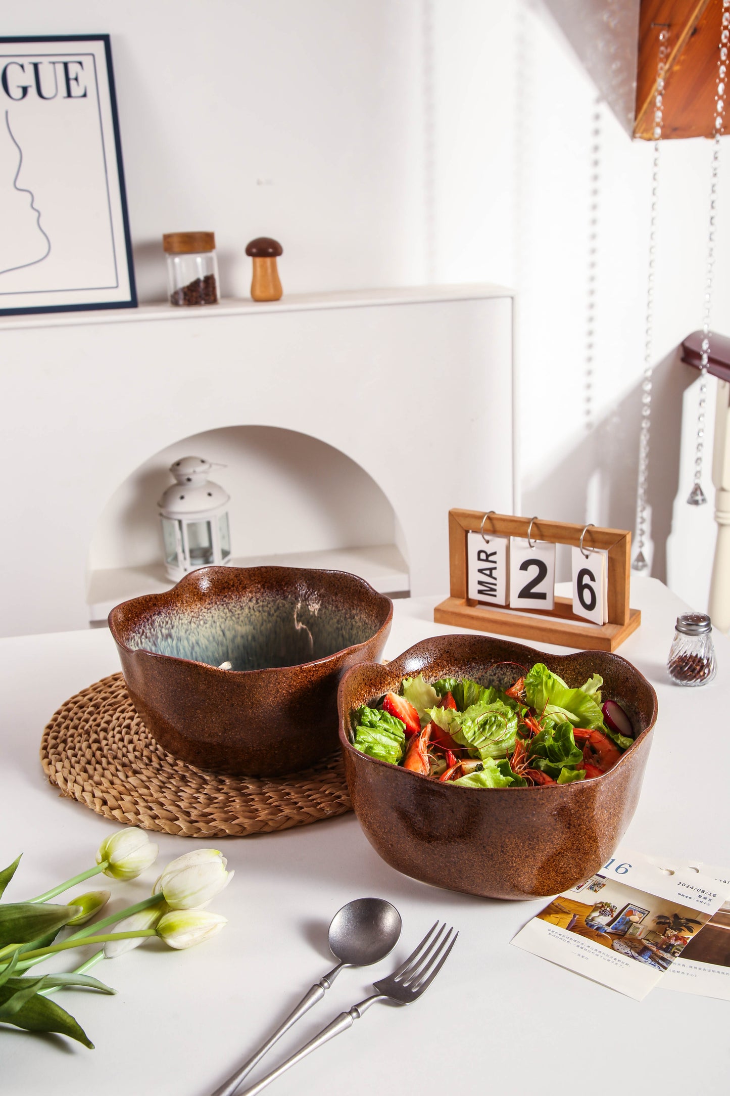 Espresso Stone Organic Deep Bowl Set