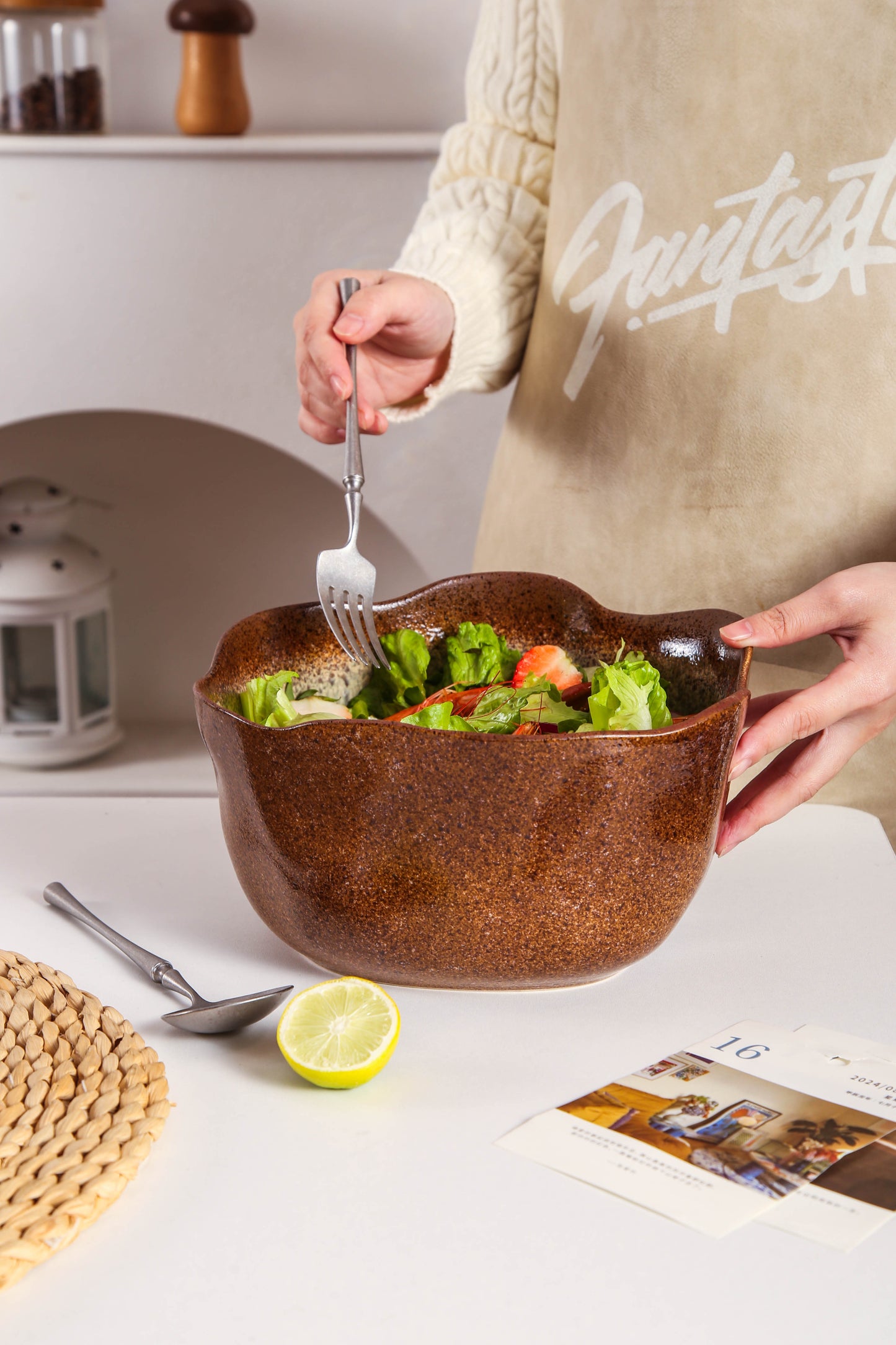 Espresso Stone Organic Deep Bowl Set