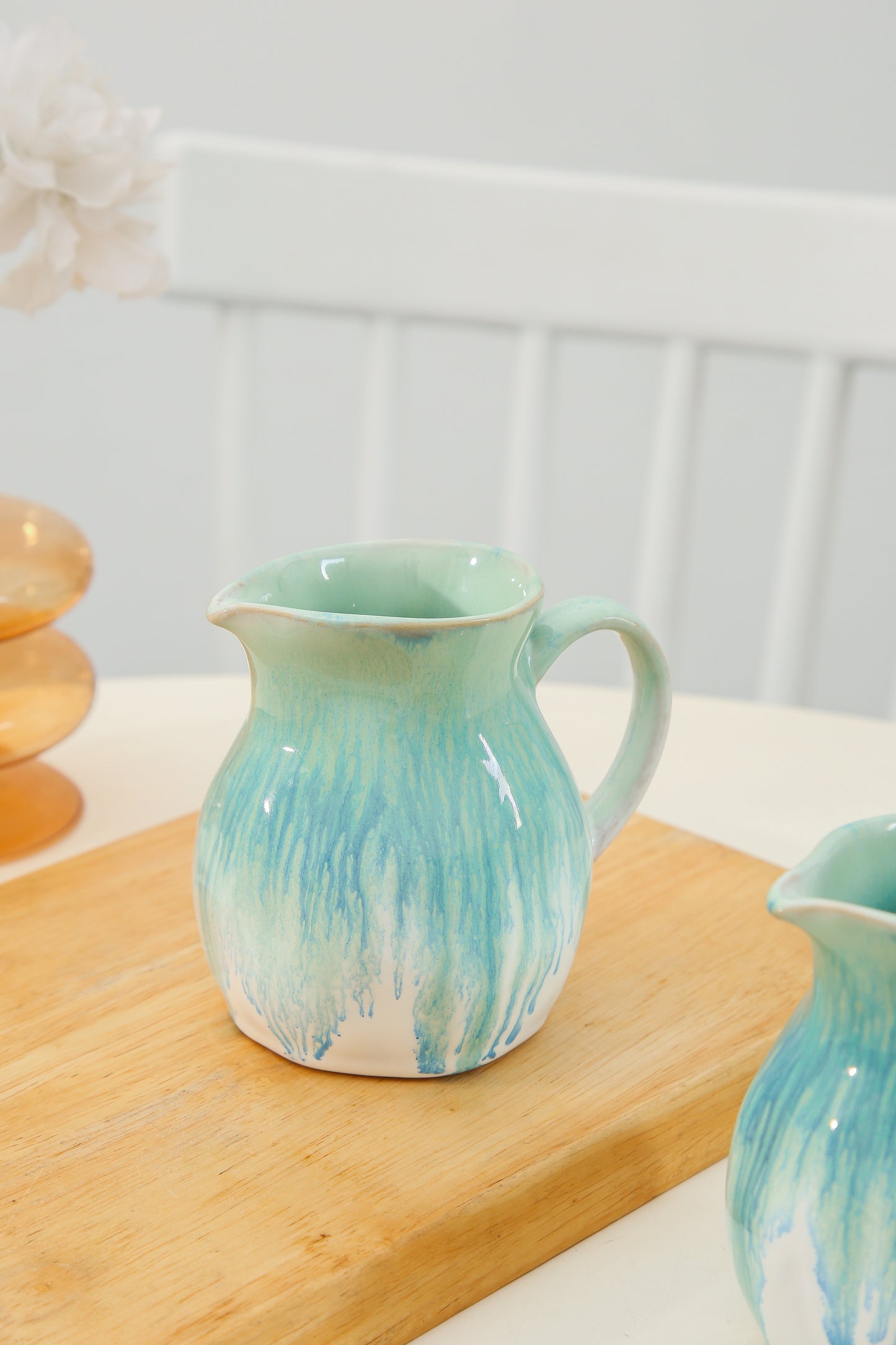2-Piece Milk Pitcher Set-Aqua Blue