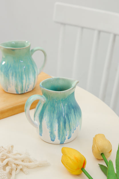2-Piece Milk Pitcher Set-Aqua Blue