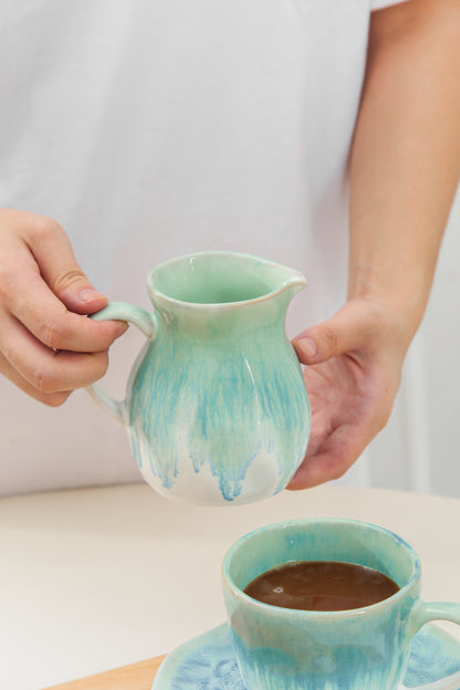 2-Piece Milk Pitcher Set-Aqua Blue