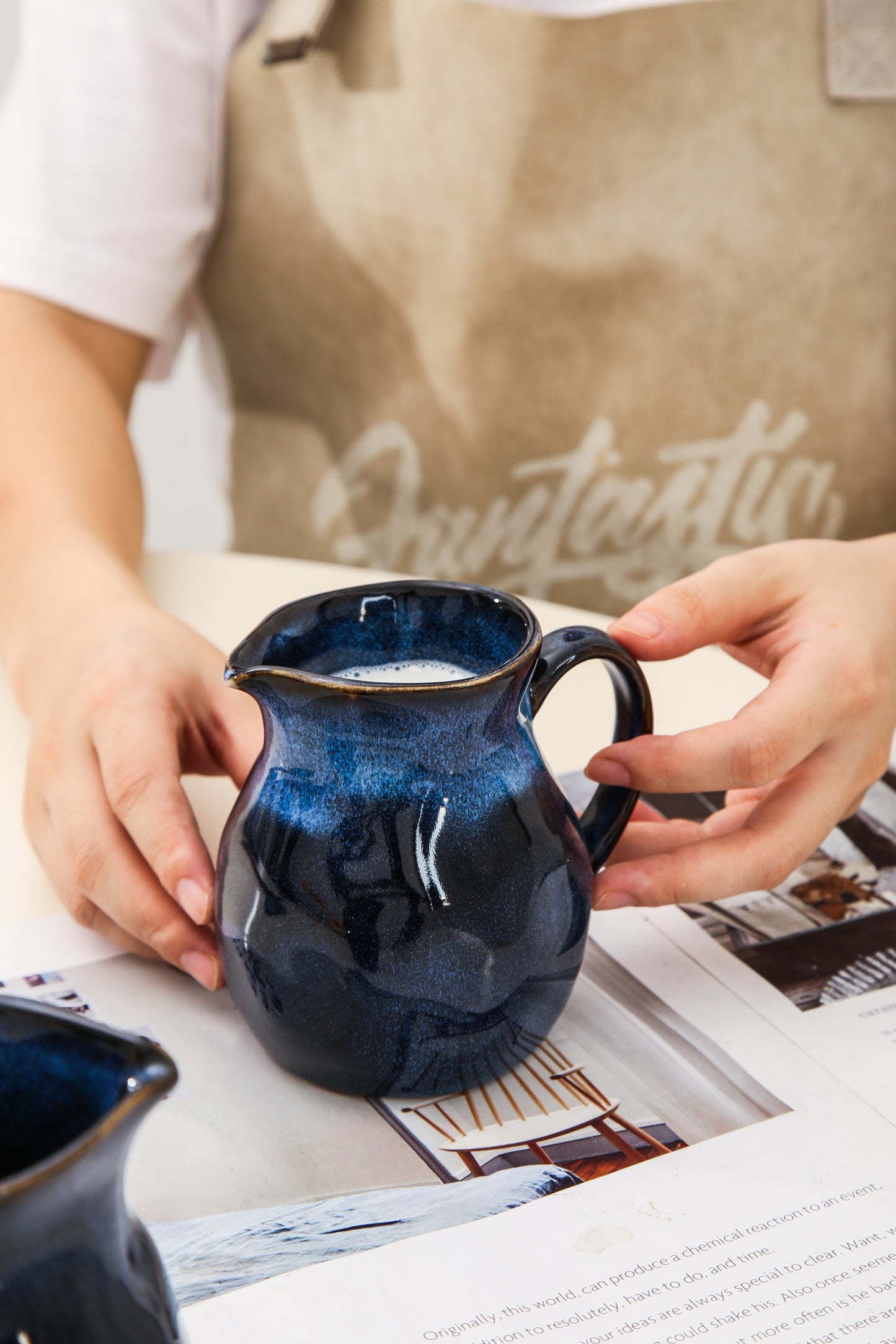 2-Piece Milk Pitcher Set-Ocean Blue