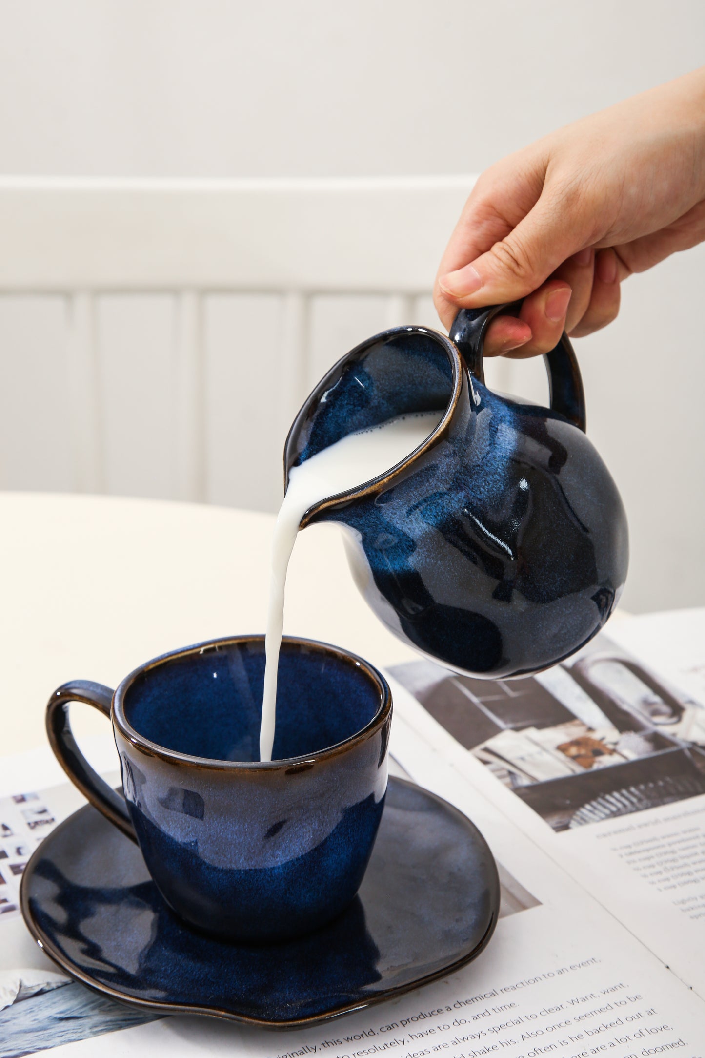 2-Piece Milk Pitcher Set-Ocean Blue