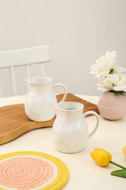 2-Piece Milk Pitcher Set-Pearl White
