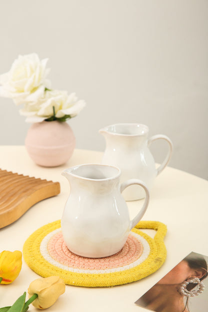 2-Piece Milk Pitcher Set-Pearl White
