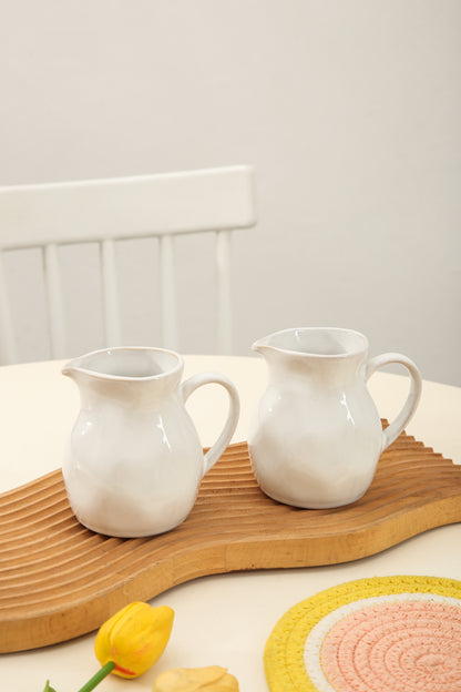2-Piece Milk Pitcher Set-Pearl White
