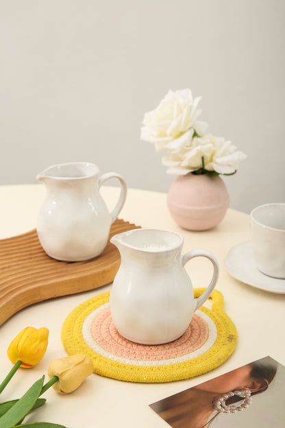 2-Piece Milk Pitcher Set-Pearl White