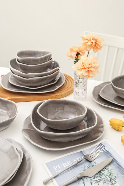 16-Piece Dinnerware Set – Moonstone Gray
