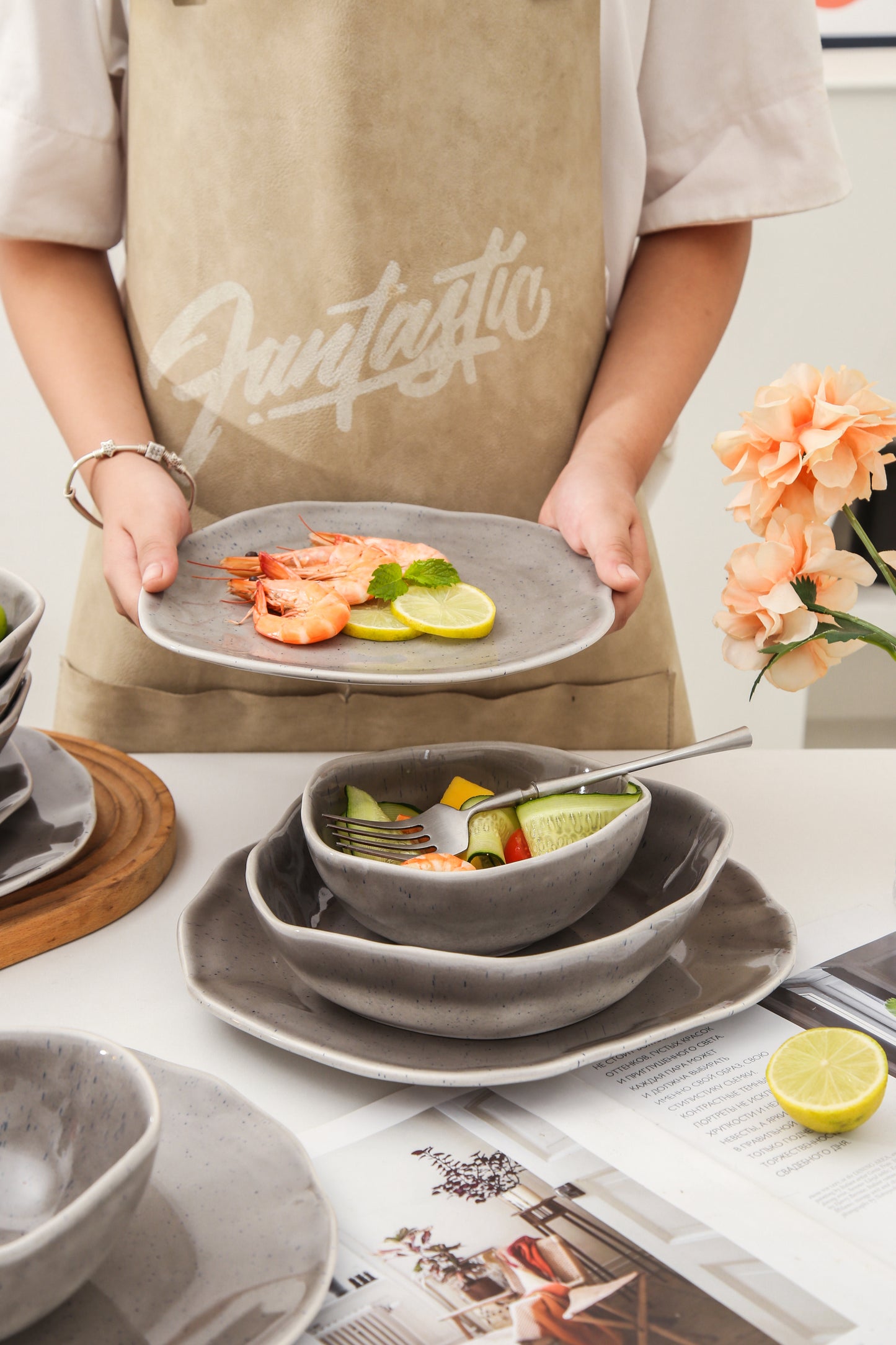 16-Piece Dinnerware Set – Moonstone Gray