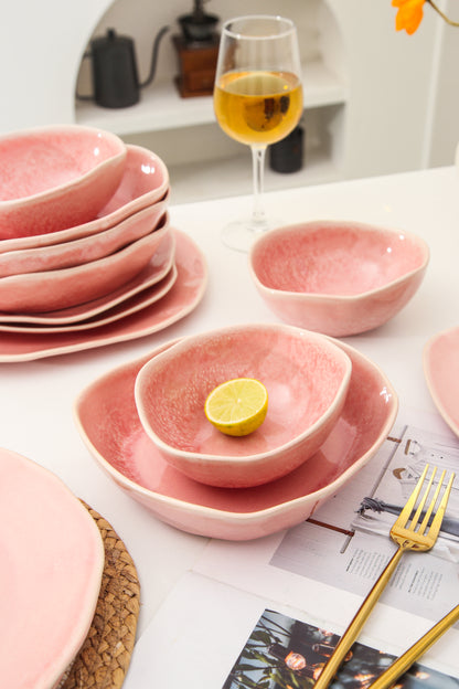 16 Piece Set Dinnerware Set- Rose Pink
