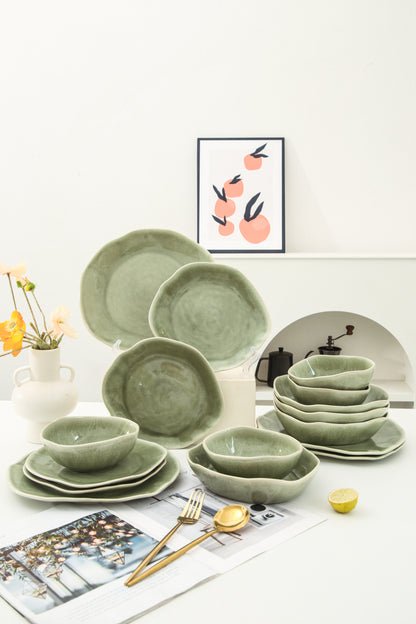16 Piece Set Dinnerware Set-Royal Olive