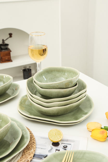 16 Piece Set Dinnerware Set-Royal Olive