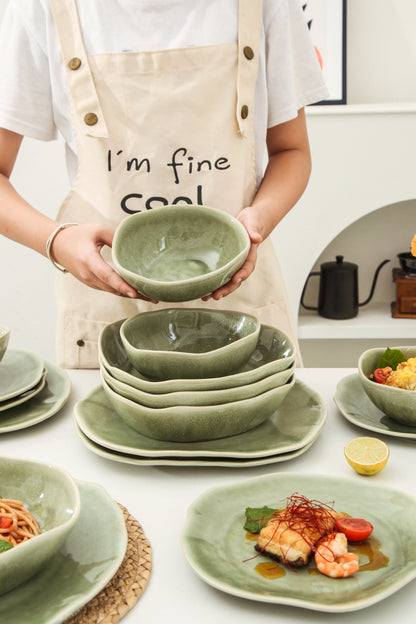 16 Piece Set Dinnerware Set-Royal Olive