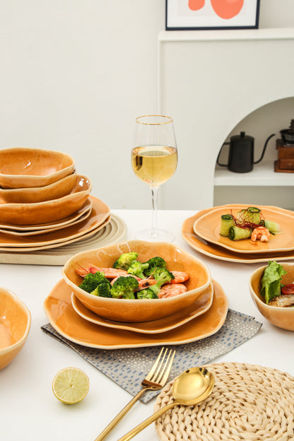 16-Piece Dinnerware Set – Golden Amber