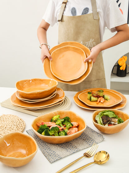 16-Piece Dinnerware Set – Golden Amber