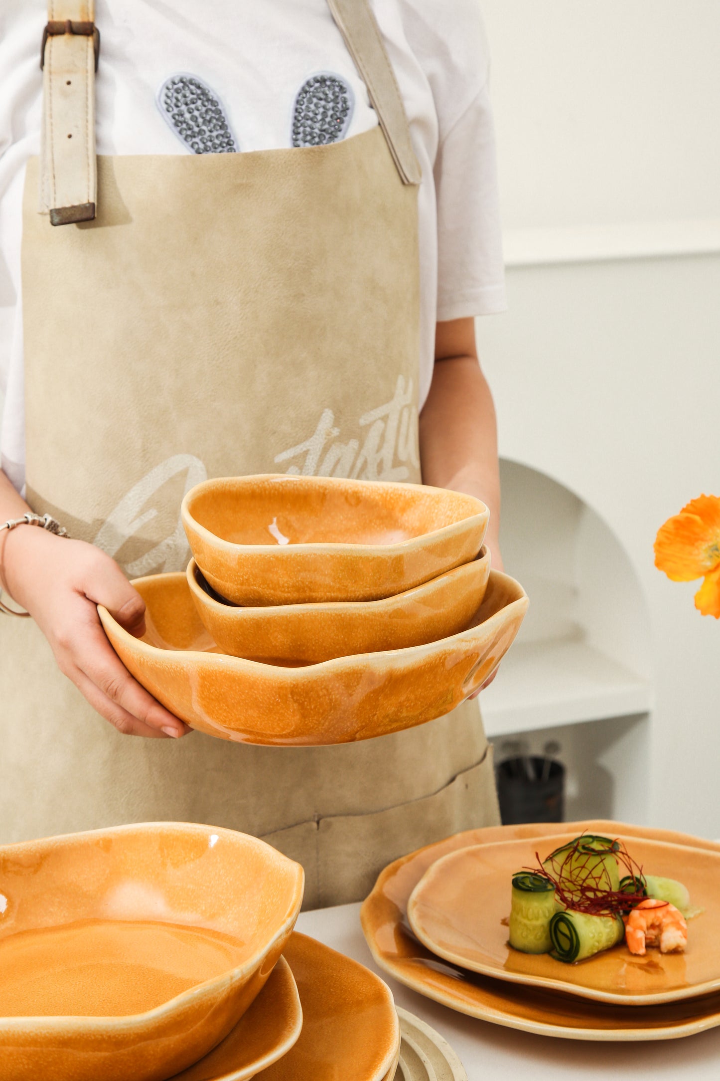 16-Piece Dinnerware Set – Golden Amber