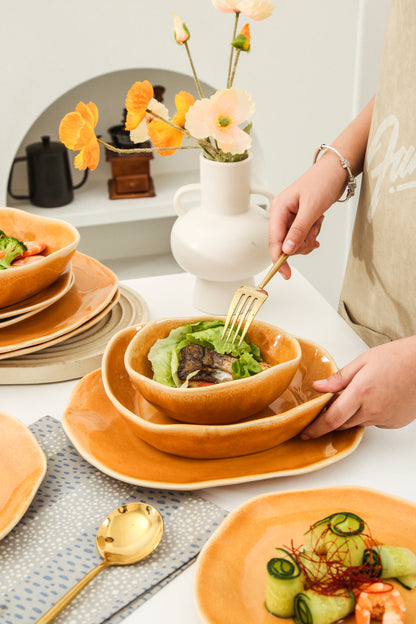 16-Piece Dinnerware Set – Golden Amber