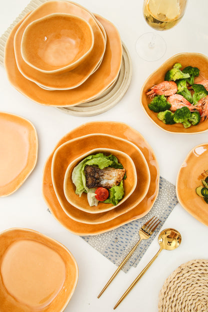 16-Piece Dinnerware Set – Golden Amber