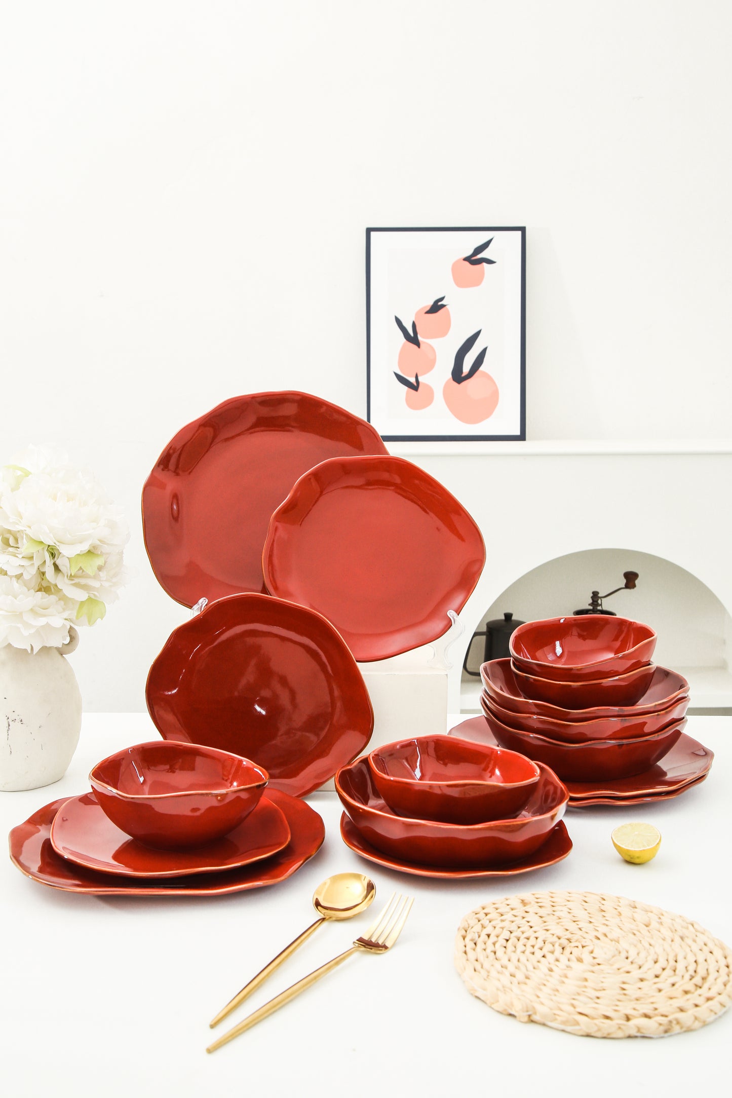 16-Piece Dinnerware Set – Garnet Rouge