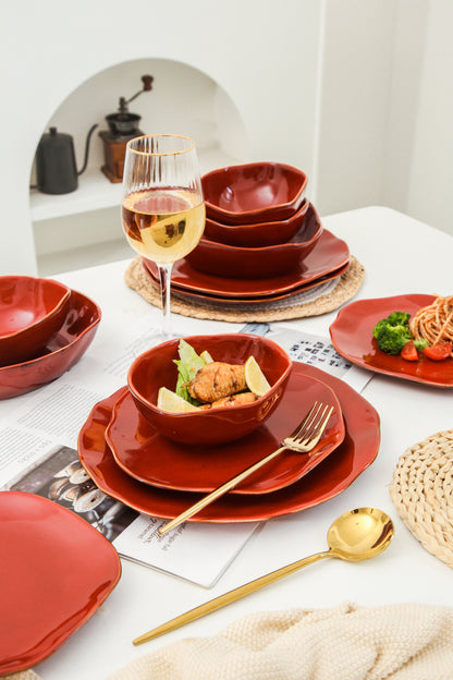 16-Piece Dinnerware Set – Garnet Rouge